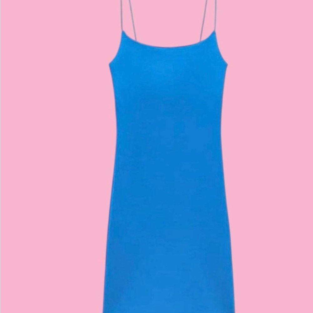 Zara Women's Blue Slip Dress